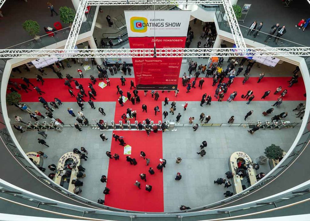 European coatings exhibition trade floor